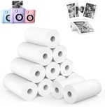 12 Rolls Kids Camera Instant Print Refill Paper Set, Phetium HD Printing Thermal Paper for Most Kids Instant Camera Photo Print (White-12 Rolls) - Image 2