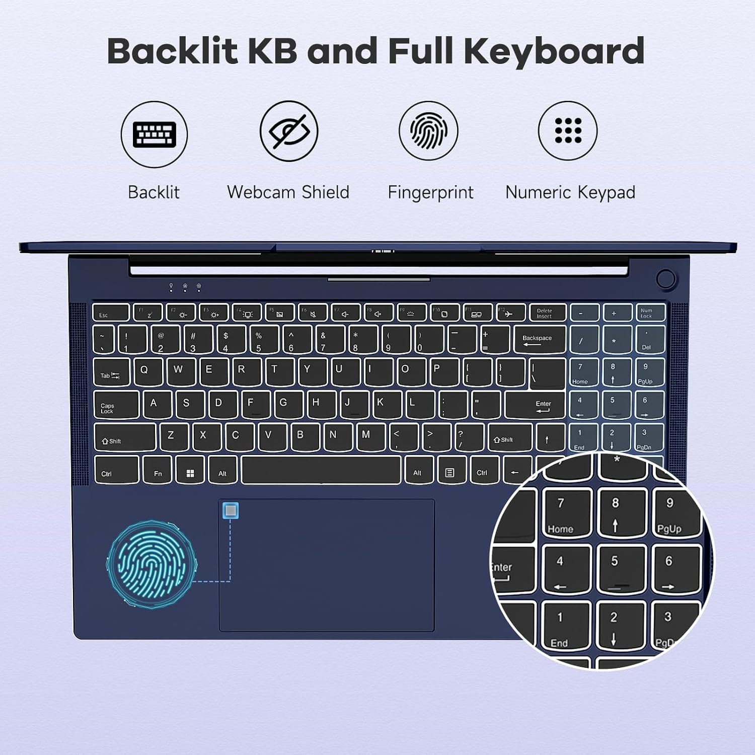 NIMO 15.6" Light-Gaming-Laptop, 8 Cores AMD Ryzen 7 Pro 6850U 16GB LPDDR5 RAM 512GB SSD (Beat i7-1360P Up to 4.7GHz) AMD Radeon 680M GPU IPS FHD Computer with 100W Type-C Charger Fingerprint BK - Image 4