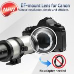 EF/EF-S 420-800mm F8.3 Telephoto Zoom Lens(MF) for Canon EOS Rebel T8i/T7i/T7/T6i/T5/T3i/T2i/XSi/SL3/SL2/T100/90D/80D/70D/50D/5D Mark IV/6D II/7D II/1D X III II-Manual Focus DSLR Cameras Lenses(White) - Image 3