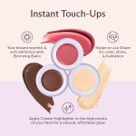 Subtl 3-in-1 Makeup Stack – Cream Bronzer, Powder Highlighter & Lip Glaze for On-the-Go Touch Ups – Lightweight, Travel-Friendly, Blendable Balm (Dark/Truffle) - Image 3