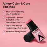 Almay Lip and Cheek Tint, Color & Care Tint Stick, Multi-Use Moisturizing Blush and Lip Color, Dewy Finish, Stocking Stuffer, 500 Berry Flush, 0.25 oz - Image 4