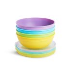 Munchkin® Love-a-Bowls™ 10 Piece Baby Feeding Set, Includes Bowls with Lids and Spoons, Multicolor - Image 3