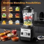 Smoothie Blender, 1400 Watt Powerful Blender for Smoothies, 64oz Capacity Countertop Blenders for Kitchen with BPA Free Container, Ice Crushing, Frozen Drinks, Puree, Protein Shakes - Image 3