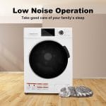 2.7 Cu.Ft All-in-One Washer and Dryer Combo, 24" Front Load Ventless Washer Dryer with 26.5 Lbs Loading Capacity, Compact Size, LED Display, Child Lock, White - Image 5