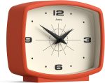JONES CLOCKS® Film Desk Clock | Retro Rectangular Design | Orange | Retro Design, Blending mid Century Style with a Punchy Modern Finish for Shelf, Table, Mantel or Bedside - Image 3