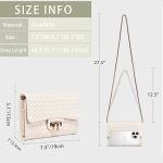 Women's Woven Leather Small Crossbody Bag – Small Purse with Chain Strap, Fits iPhone, Cards – Work & Evening - Image 5