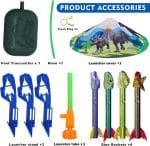 Dinosaur Toy Rocket Launcher for Kids - Launch Up to 100 Ft, 4 Rockets, Outdoor Outside Toys for Kids, Dinosaur Toys, Birthday Gifts for 3 4 5 6 7 8-12 Year Old Boys Girls - Image 3