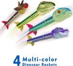 Dinosaur Toy Rocket Launcher for Kids - Launch Up to 100 Ft, 4 Rockets, Outdoor Outside Toys for Kids, Dinosaur Toys, Birthday Gifts for 3 4 5 6 7 8-12 Year Old Boys Girls - Image 4