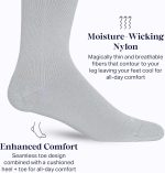 Comrad Nylon Knee High Socks - 15-20mmHg Graduated Compression Socks - Soft & Breathable Support Unisex Socks - Image 4