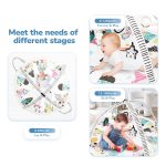 Baby Play Mat Tummy Time Mat with Exclusive Foldable Design, Stage-Based Skill Development Activity Gym, Machine Washable Baby Play Mats for Floor with Gift Package (Zebra) - Image 3
