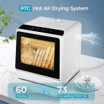 EUHOMY Countertop Dishwasher Portable with 6 Programs, 5L Built-in Water Tank for Apartments & RV, 167℉ High-Temp, No Hookup Needed, Mini Dishwasher with Baby Care, Air Dry/Quick/ECO/Fruit/Normal Mode - Image 4