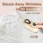 1000W Travel Steamer for Clothes, Steamer Iron For Clothes 2 in 1, Portable Steam Iron, 4 Modes LCD Display, 218ml for 25 Min Steam, 10S Fast Heat-Up, Ceramic Soleplate, 110V-120V - Image 3