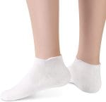 Women's Ankle Cotton Socks - Low Cut Athletic Running Soft Thin No Show White Socks With Tab 6 Pairs - Image 3