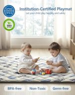 Baby Play Mat 50"x50", Non-Slip Baby Mat for Floor, Soft Thicker, Portable Playmat, Crawling Mat for Babies, Toddlers & Infants to Play and Learn - Image 4