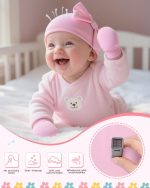 Century Star Newborn Girls Hats Baby Hat and Mitten Set Big Bow Knit Infant Headbands Winter Baby Hat for Girls - Image 4