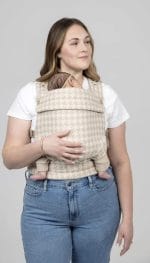 Mabē Monarch Ergonomic Baby Carrier – Premium Cotton Soft Structured Newborn to Toddler Carrier with Hip-Healthy Design, 3 Carry Positions (7-35lbs), Lightweight & Breathable, (Houndstooth) - Image 3