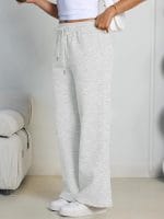 Trendy Queen Womens Wide Leg Fleece Lined Sweatpants Winter Baggy Lounge Travel Pants Fashion Outfits 2025 Joggers Clothes - Image 4