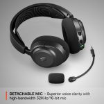 SteelSeries Arctis Nova 3P Wireless Multi-Platform Gaming Headset — Mobile App Control — 40 HR Battery — Neodymium Magnetic Drivers — 2.4GHz/Bluetooth — PS5, PS4, PC, Switch, Mobile — Black - Image 4