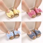 COSANKIM Infant Baby Girls Summer Sandals with Flower Soft Sole Newborn Toddler First Walker Crib Dress Shoes - Image 3