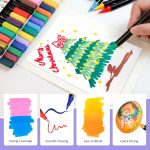 Artecho Acrylic Paint Markers 48 Colors, Acrylic Paint Pens with Brush Tip and Fine Tip for Stone, Rock Painting, Paper, Pumpkin, Wood, Egg, Canvas, Ceramic, Fabric, leather, Glass, DIY Crafts - Image 4