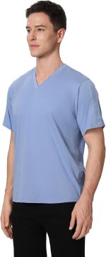 Magnetic Buttons Post Shoulder Surgery Recovery Shirt for Men V-Neck Tear Away Adaptive Chemo Port Clothing for Women - Image 4