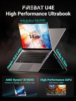 Laptop Ultrabook, AMD Ryzen7 8745HS, 14in 2560×1600 QHD, Backlit Keyboard, Radeon 780M Graphics, 16GB DDR5 5600MHz RAM, 512GB PCIe SSD, Portable Student/Home/Business/Workstation/Gaming【U4E】 - Image 3