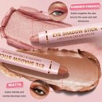 8 Colors Cream Eyeshadow Stick Set, Eye Shadow Brightener Stick Shimmer and Matte Finishes, Long-Lasting, Waterproof, Crease-Proof, Crayon Eye Shadow Pencil Highlighter Makeup - Image 4