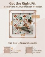 Blissful Diary Baby Play Mats for Floor, 50x50 Inch Crawling Mat for Playpen, Thick Padding Foam Playmats for Babies and Toddlers, Modern Abstract - Image 3