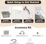 Auertech Portable Washer and Dryer Combo Set, 18 lbs Fully Automatic Washing Machine, 1.5CuFt Portable Dryers, Compact Washer and Dryer for Apartment, RV, Dorm - Image 4