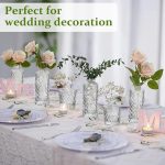 RUCKAE Small Clear Bud Vases Bulk 12 Pack Mini Flower Glass Vases for Centerpiece Table Wedding Decorations Home Decor Party(Transparent) - Image 4