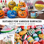 40 Pcs Acrylic Paint Set - 24 Colors (2oz/60ml) with 12 Brushes, 2 Knives & Palette - Rich Pigments for Adults, Kids, Artists & Beginners - Painting on Halloween Pumpkin Canvas Ceramic Rock Wood - Image 4