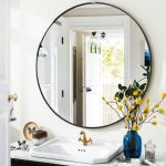 VooBang Black Round Bathroom Mirror, 30 inch Circle Wall Mounted Hanging Mirror with Simple Modern Circular Metal Frame for Hallway, Entryway, Living Room, Black Frame - Image 5