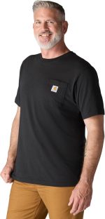 Carhartt Mens Loose Fit Heavyweight Short-Sleeve Pocket T-Shirt (Also Available in Big & Tall) - Image 4