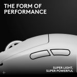 Logitech G PRO X SUPERLIGHT 2 Wireless Gaming Mouse, 60g Pro-Grade with 5 Programmable Buttons, 44k DPI Sensor, 8kHz Report Rate, USB-C Charging for PC/Mac - White - Image 3