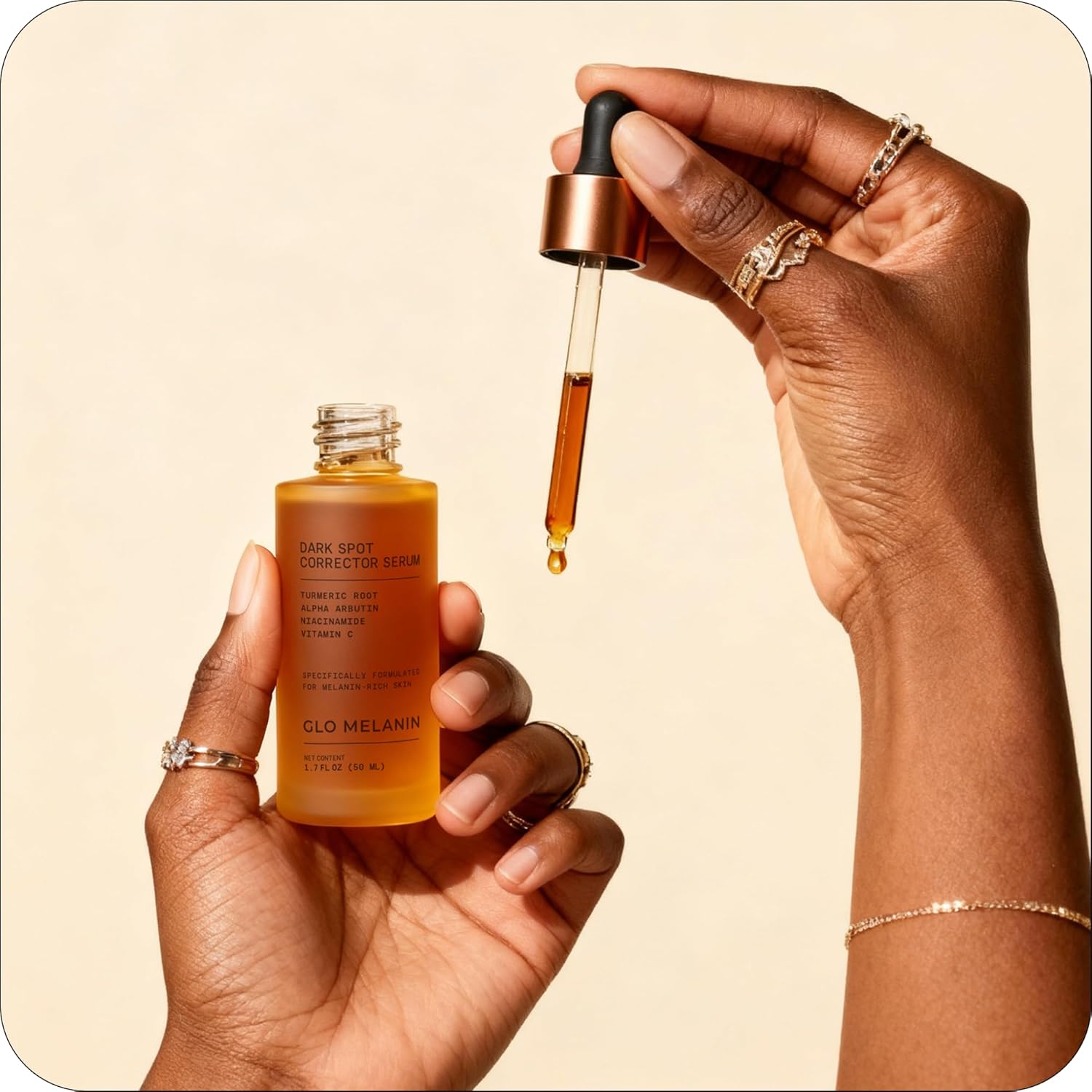 Glo Melanin Dark Spot Remover for Face - Dark Spot Corrector Serum with Vitamin C - Reduces Discoloration and Hyperpigmentation - Image 6