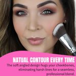 Beauty Junkees Blush Brush Angled for Cheeks - Cream Blush Brush & Bronzer Brush for Liquid, Cream, Powder - Synthetic Bristles, No Shedding - Image 3