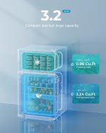 EUHOMY Mini Fridge with Freezer, 3.2 Cu.Ft Mini Refrigerator fridge, 2 door For Bedroom/Dorm/Office/Apartment - Food Storage or Cooling drinks, Silver - Image 3