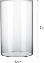 CUCUMI 12pcs Glass Cylinder Vases for Centerpieces, Flower Vases Wedding Decorations, 6 Inch Tall Glass Candle Holder for Table Shelf, Floral Vase Bulk for Home Decor - Image 3