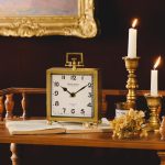 NIKKY HOME Small Gold Table Clock, Silent Non-Ticking Classic Battery Operated Decorative Mantel Desk Shelf Clock for Living Room Decor - Image 3