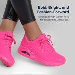 Skechers Women's Uno-Night Shades Sneaker – Air-Cooled Memory Foam, Skech-Air Midsole, Durabuck Upper - Image 3