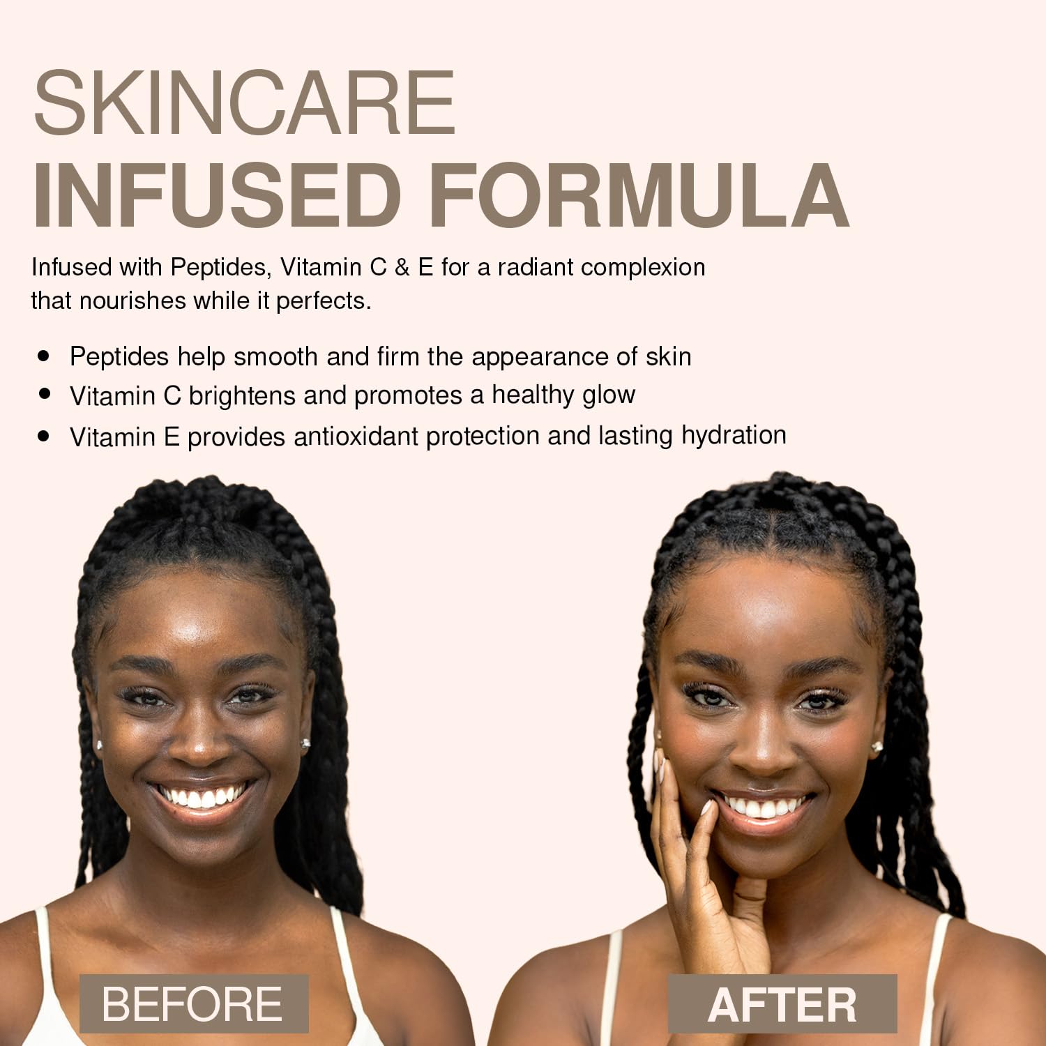 Palladio Full-Coverage Color Correction CC Cream, Oil-Free with Peptides & Vitamin C, Best for Correcting Redness and Uneven Skin Tone, Buildable Foundation Coverage (Med 30N) - Image 4