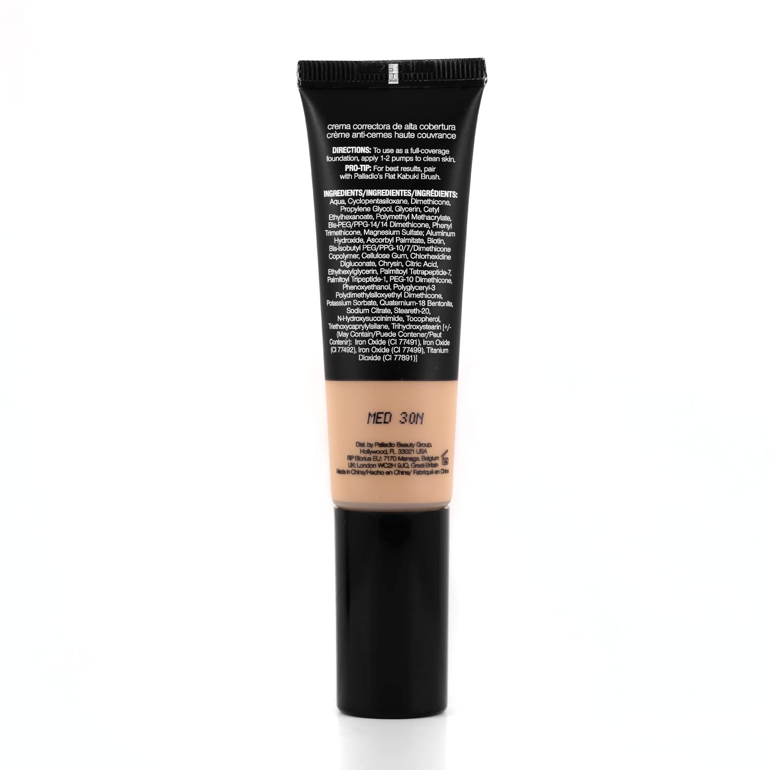 Palladio Full-Coverage Color Correction CC Cream, Oil-Free with Peptides & Vitamin C, Best for Correcting Redness and Uneven Skin Tone, Buildable Foundation Coverage (Med 30N) - Image 8