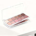 12 Color Eye Shadow Palette Matte Shimmer Eyeshadow Palette with 8 Soft Brushes Blendable Eye Shadow for Women Makeup Palette - Image 4