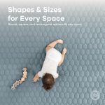 Comfy Cubs Square Kids Play Mat - 56 x 56 inches Soft Quilted Baby Floor Mat with Non-Slip Bottom - Plush Design for Toddlers' Playtime and Relaxation - Comfortable and Durable - Pacific Blue - Image 4