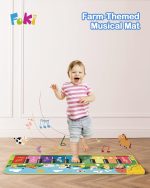 FOKI Floor Piano Mat for Toddlers, Sensory Educational Dancing Musical Keyboard Carpet Toy, Animal Sounds Touch Playmat Blanket, for 1 to 5 Years Old Boy and Girl - Image 3