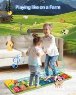 FOKI Floor Piano Mat for Toddlers, Sensory Educational Dancing Musical Keyboard Carpet Toy, Animal Sounds Touch Playmat Blanket, for 1 to 5 Years Old Boy and Girl - Image 4