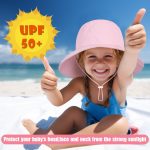 Baby Sun Hat Kids Summer UPF 50+ Toddler Bucket Hat Wide Brim Adjustable Beach Hats for Boys Girls Age 0-6 Years - Image 5