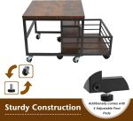 Mini Fridge Stand with Storage Moblie Fridge Table with Drawer Basket for Kitchen Dorm Used for Compact Beverage Refrigerators Upright Freezers - Image 4