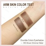 KYDA 2 Colors Brown Shimmer Eyeshadow Palette, Double Colors Pearl Eye Shadow for Women, High Pigment Sparkling Metal Glitter Eyeshadow, Lasting Waterproof Glitter Eyes Makeup, Vegan - Image 4