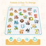 Baby Play Mat for Floor,Premium Baby Play Mat 50" X 50",Thick One-Piece Crawling, Odorless Floor Mat,Non-Slip Cushioned Baby Playmat for Infants,Babies,Toddlers.Foldable and Washable Baby Plaype - Image 4